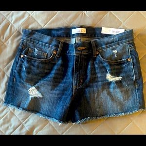 Brand New - LOFT Cut-off denim shorts - size 6 - about 3” inseam - never worn